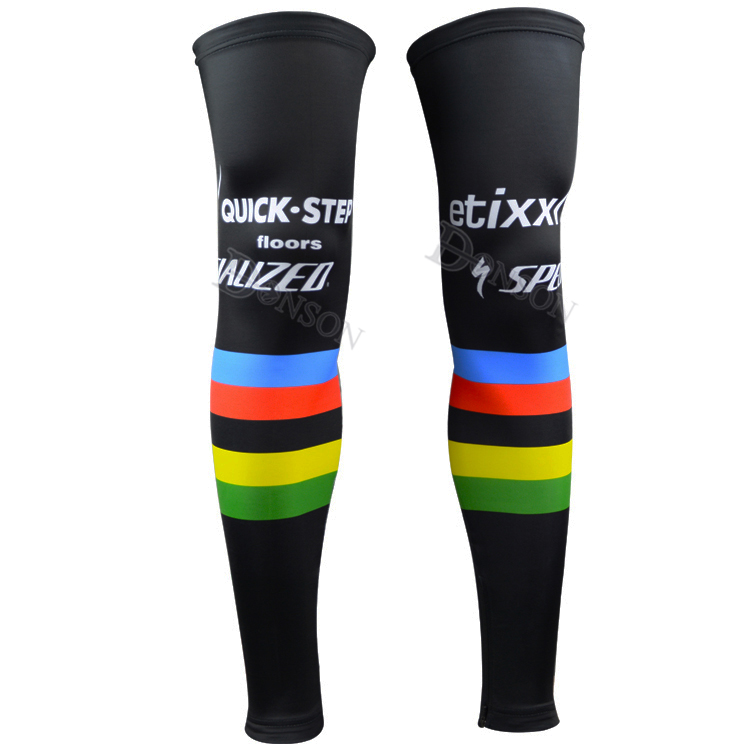 Radsport Beinwarmer Etixx Quick Step 2015 shwarz